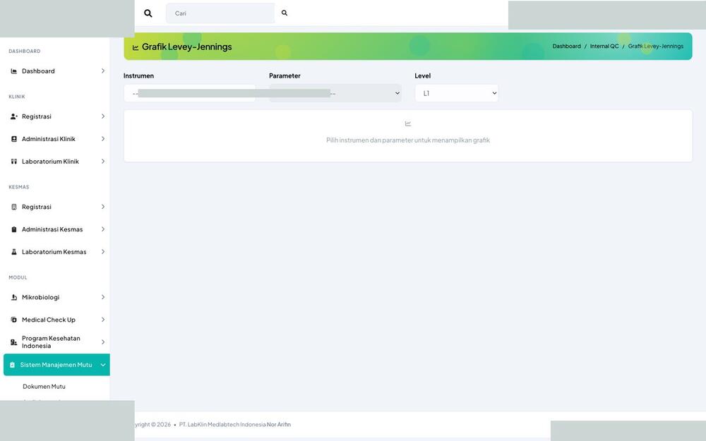 Screenshot LabKlin: Grafik Levey-Jennings